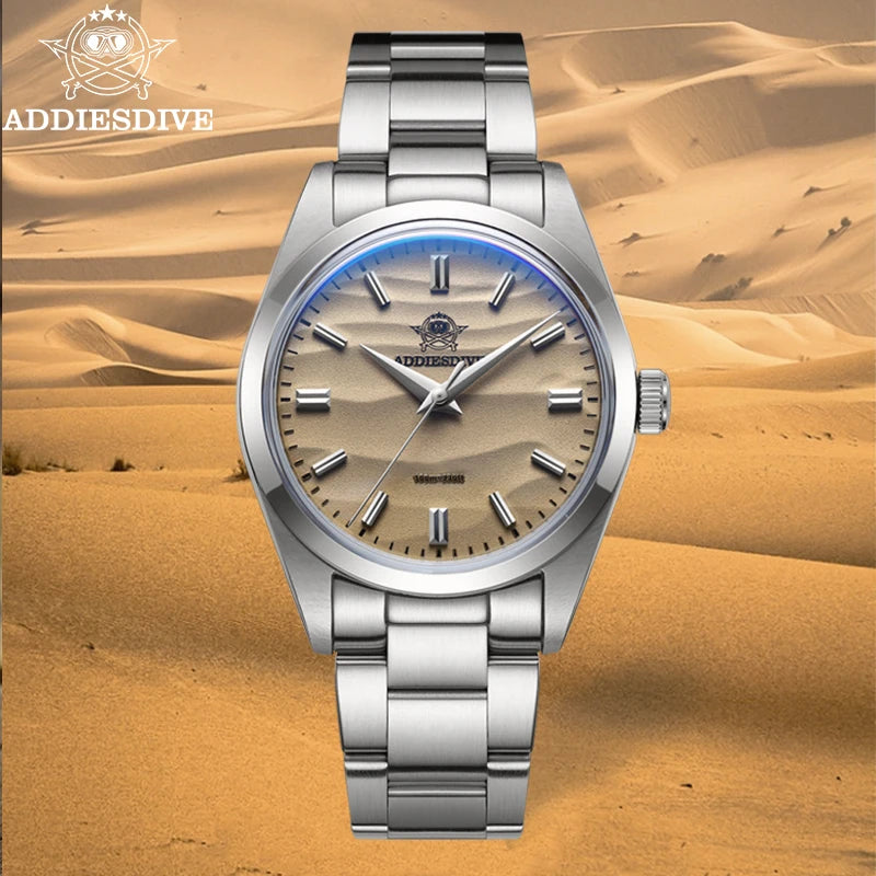 Hot Sale AD2030 without LOGO Watch Stainless Steel 100M Waterproof Quartz Watches 3D Sand Dial Men'S Wristwatch Dress