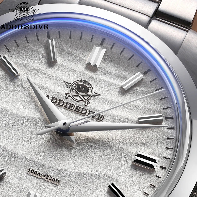 Hot Sale AD2030 without LOGO Watch Stainless Steel 100M Waterproof Quartz Watches 3D Sand Dial Men'S Wristwatch Dress