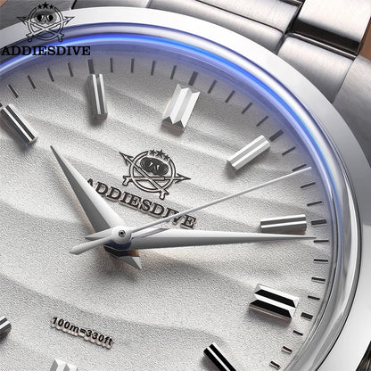 Hot Sale AD2030 without LOGO Watch Stainless Steel 100M Waterproof Quartz Watches 3D Sand Dial Men'S Wristwatch Dress