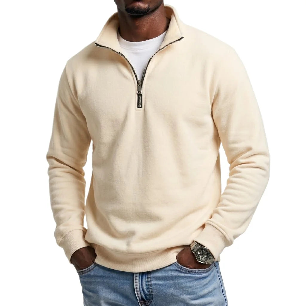 Outdoor Men Zipper Sweatshirts Spring Quarter Zip Pullover Half Zipper Hoodie for Men Gym Man Autumn Solid Men'S Sweatshirt Coat