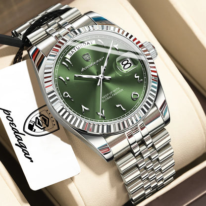 Fashion High Quality Men Clock Waterproof Date Week Watch for Man Stainless Steel Luxury Quartz Men'S Watches Reloj+Box