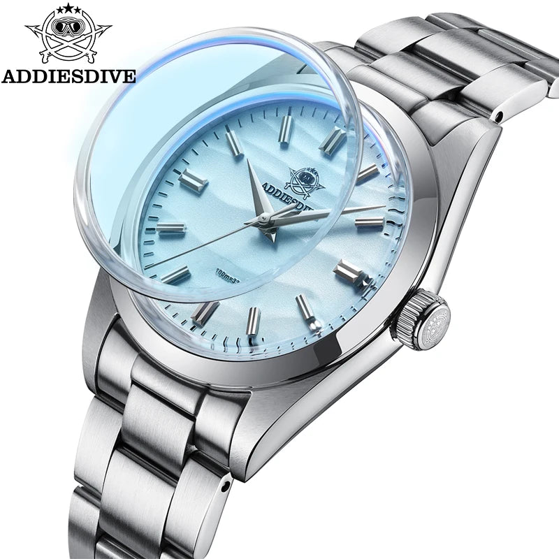 Hot Sale AD2030 without LOGO Watch Stainless Steel 100M Waterproof Quartz Watches 3D Sand Dial Men'S Wristwatch Dress