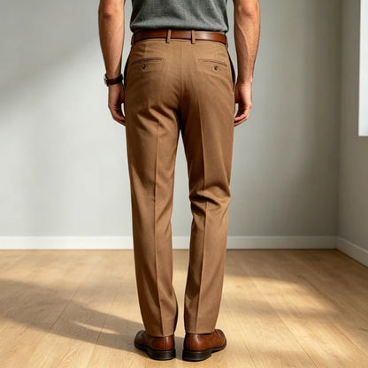 Men'S Formal Linen Summer Pants Classic Straight Suit Trousers Lightweight Breathable Soft Fashion Casual for Office Daily Wear