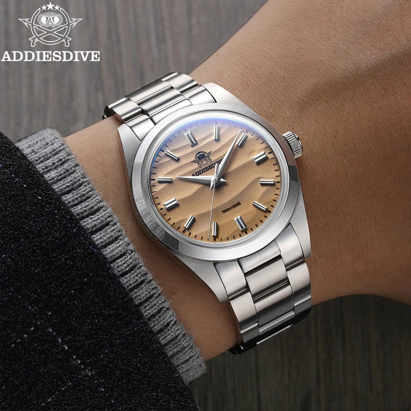 Hot Sale AD2030 without LOGO Watch Stainless Steel 100M Waterproof Quartz Watches 3D Sand Dial Men'S Wristwatch Dress