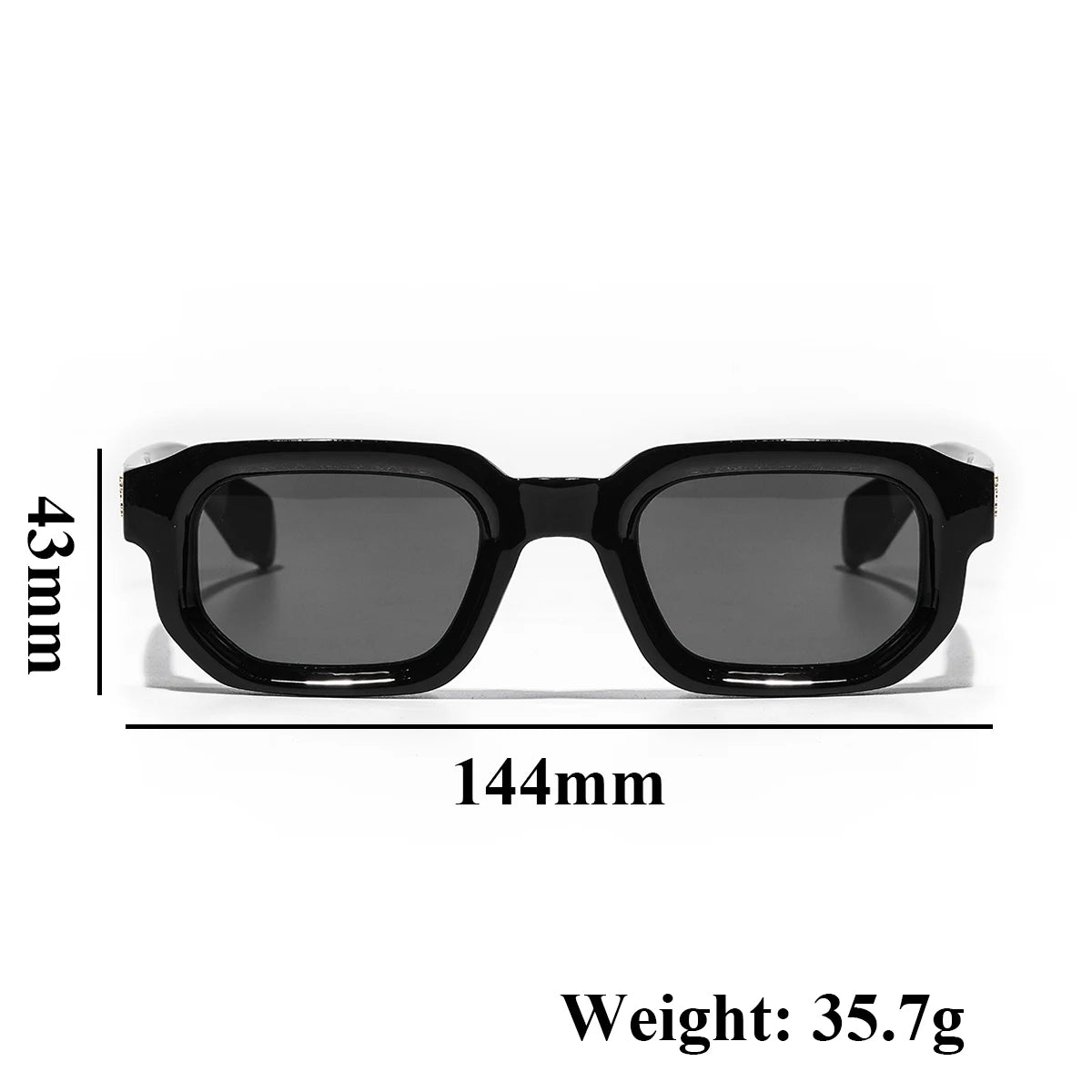 Men Vintage Rectangle Frame Sunglasses Fashion Retro Sun Glasses Luxury Brand Design UV400 Shades Eyewear Women Sun Glasse