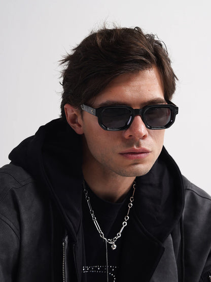 Men Vintage Rectangle Frame Sunglasses Fashion Retro Sun Glasses Luxury Brand Design UV400 Shades Eyewear Women Sun Glasse