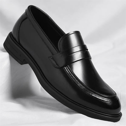 Men'S Formal Leather Loafers Italian Style Slip-On Stylish Elegant Business Shoes Comfortable Lightweight Office Dress Shoes