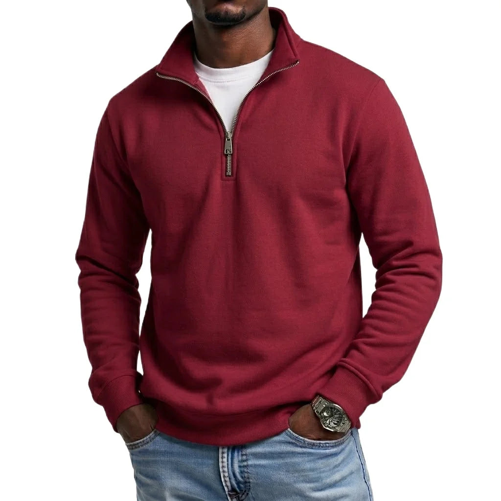 Outdoor Men Zipper Sweatshirts Spring Quarter Zip Pullover Half Zipper Hoodie for Men Gym Man Autumn Solid Men'S Sweatshirt Coat