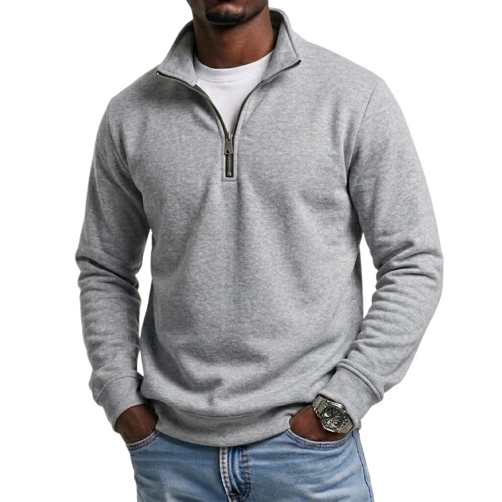 Outdoor Men Zipper Sweatshirts Spring Quarter Zip Pullover Half Zipper Hoodie for Men Gym Man Autumn Solid Men'S Sweatshirt Coat
