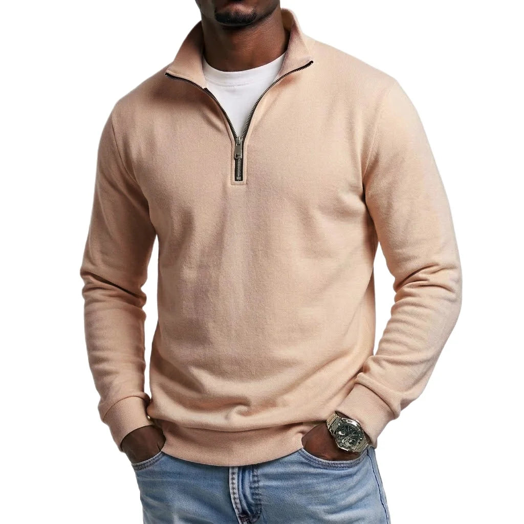 Outdoor Men Zipper Sweatshirts Spring Quarter Zip Pullover Half Zipper Hoodie for Men Gym Man Autumn Solid Men'S Sweatshirt Coat
