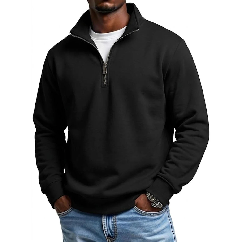 Outdoor Men Zipper Sweatshirts Spring Quarter Zip Pullover Half Zipper Hoodie for Men Gym Man Autumn Solid Men'S Sweatshirt Coat